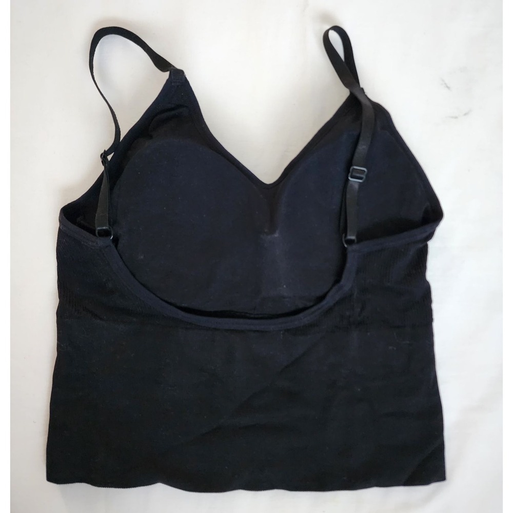 Set Of 3 Women's Ribbed U-Shaped Back Crop Top Bra- Black, Blue & Beige NWOT - Picture 5 of 8